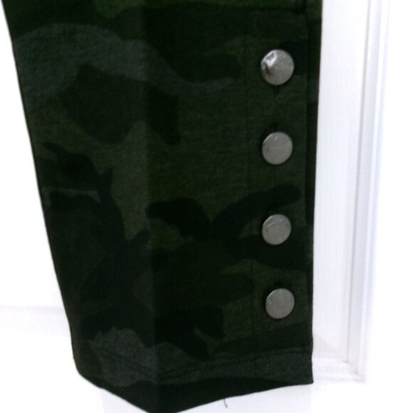 Like New Susan Graver S XS Stretch Ponte Camo Print Pull On Pants Pockets - Picture 5 of 8